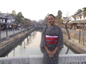 Dredden in traditional Japanese dress