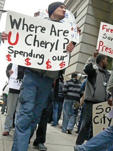 City Colleges of Chicago students and staff protest