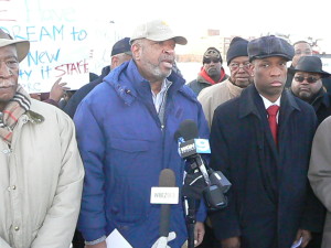 Obama library presser & rally